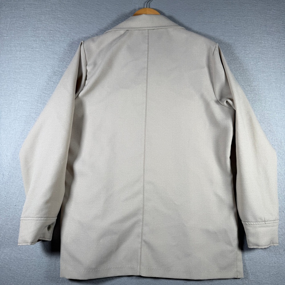 Levis Panatela Vintage 70s Safari Shirt Jacket Tan Beige Disco Collar Mens Large - Picture 2 of 12